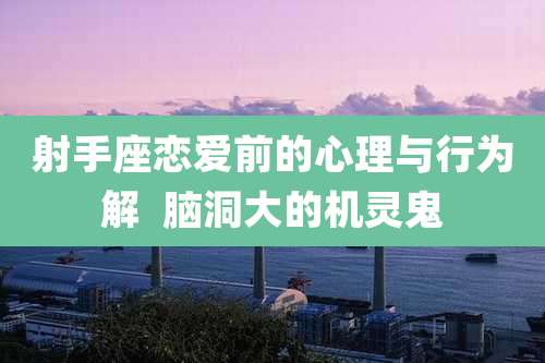 射手座恋爱前的心理与行为解 脑洞大的机灵鬼