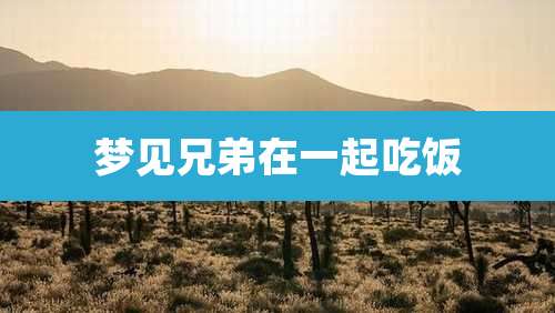 梦见兄弟在一起吃饭