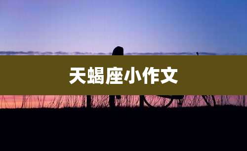 天蝎座小作文