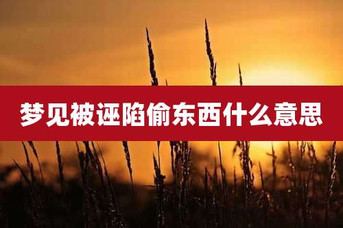 梦见被诬陷偷东西什么意思