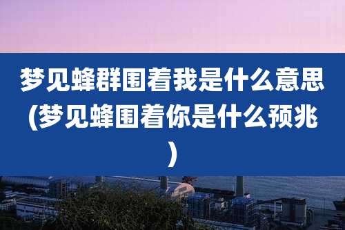 梦见蜂群围着我是什么意思(梦见蜂围着你是什么预兆)