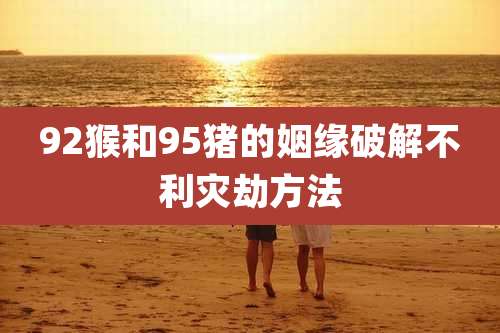 92猴和95猪的姻缘破解不利灾劫方法