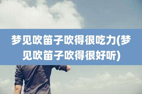 梦见吹笛子吹得很吃力(梦见吹笛子吹得很好听)