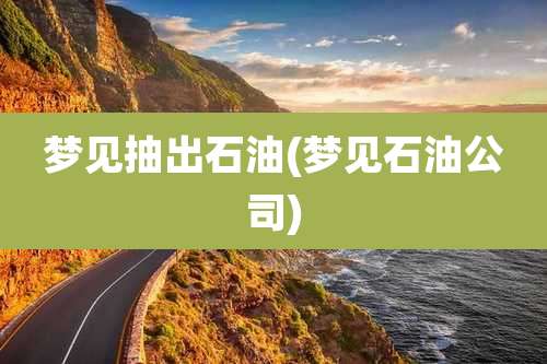 梦见抽出石油(梦见石油公司)