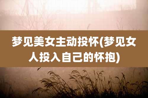 梦见美女主动投怀(梦见女人投入自己的怀抱)