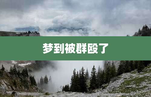 梦到被群殴了