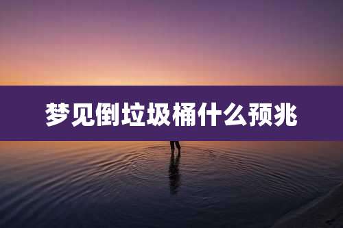梦见倒垃圾桶什么预兆