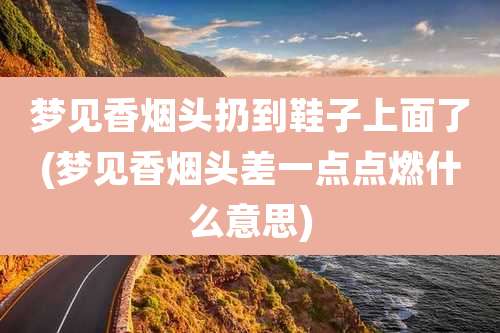 梦见香烟头扔到鞋子上面了(梦见香烟头差一点点燃什么意思)