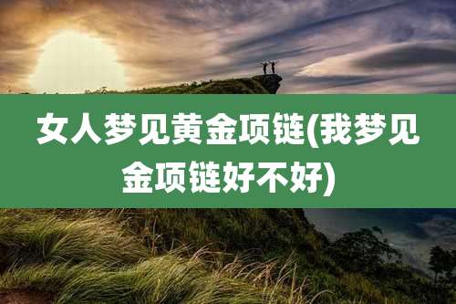 女人梦见黄金项链(我梦见金项链好不好)