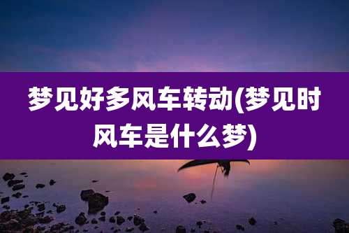 梦见好多风车转动(梦见时风车是什么梦)