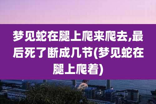 梦见蛇在腿上爬来爬去,最后死了断成几节(梦见蛇在腿上爬着)