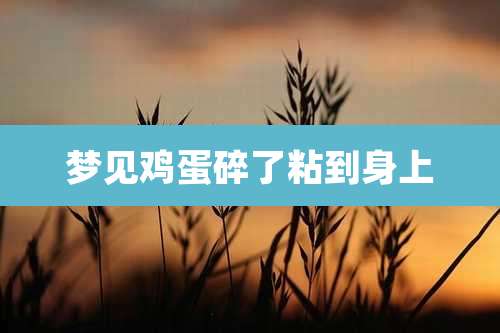 梦见鸡蛋碎了粘到身上