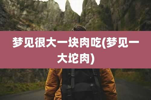 梦见很大一块肉吃(梦见一大坨肉)