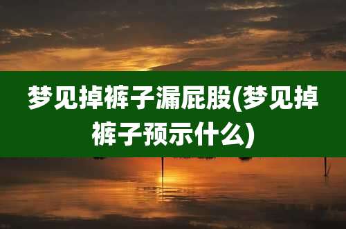 梦见掉裤子漏屁股(梦见掉裤子预示什么)