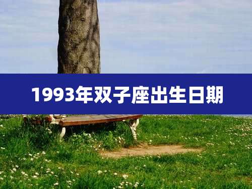 1993年双子座出生日期