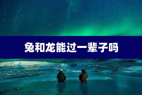 兔和龙能过一辈子吗
