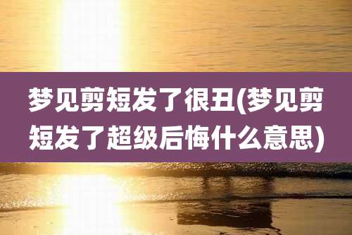 梦见剪短发了很丑(梦见剪短发了超级后悔什么意思)