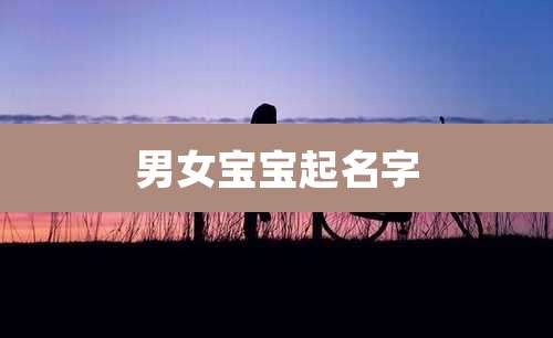 男女宝宝起名字