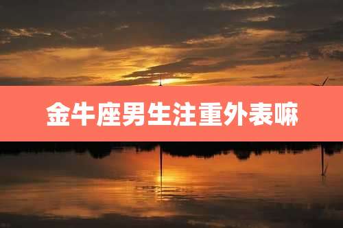 金牛座男生注重外表嘛