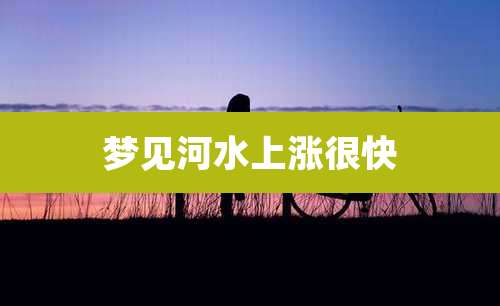 梦见河水上涨很快
