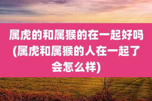 属虎的和属猴的在一起好吗(属虎和属猴的人在一起了会怎么样)
