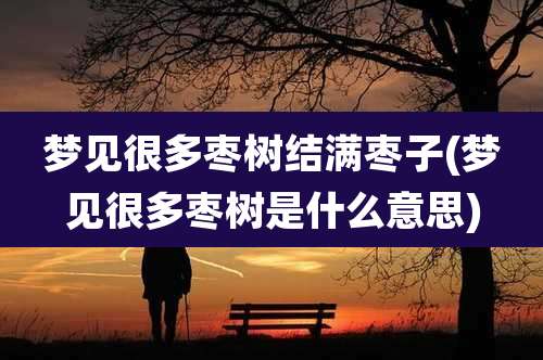 梦见很多枣树结满枣子(梦见很多枣树是什么意思)