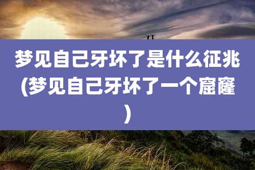梦见自己牙坏了是什么征兆(梦见自己牙坏了一个窟窿)