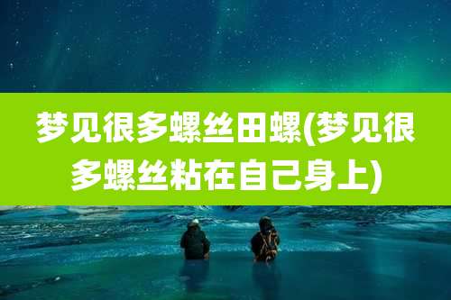 梦见很多螺丝田螺(梦见很多螺丝粘在自己身上)