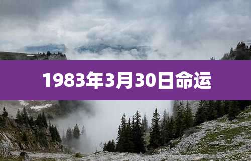 1983年3月30日命运