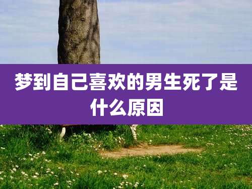 梦到自己喜欢的男生死了是什么原因