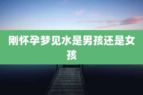 刚怀孕梦见水是男孩还是女孩