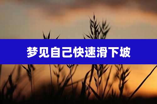 梦见自己快速滑下坡