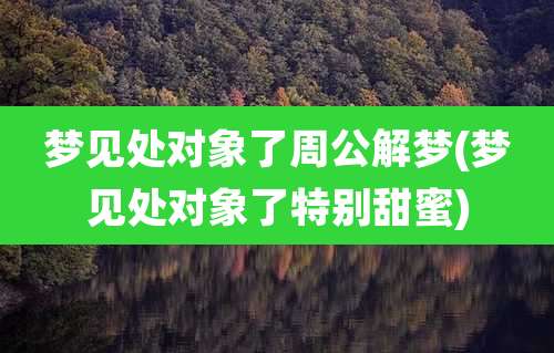 梦见处对象了周公解梦(梦见处对象了特别甜蜜)