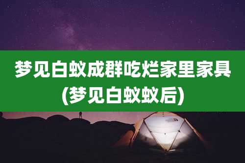 梦见白蚁成群吃烂家里家具(梦见白蚁蚁后)