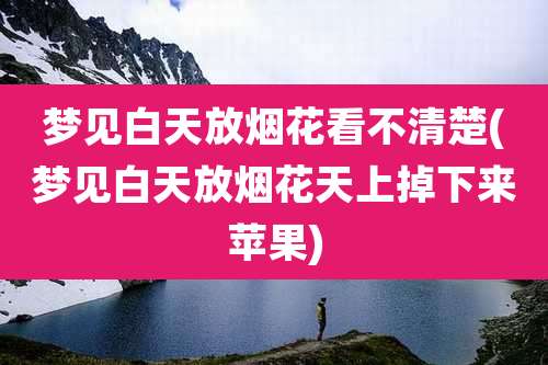 梦见白天放烟花看不清楚(梦见白天放烟花天上掉下来苹果)