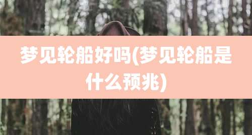 梦见轮船好吗(梦见轮船是什么预兆)