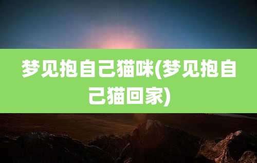 梦见抱自己猫咪(梦见抱自己猫回家)