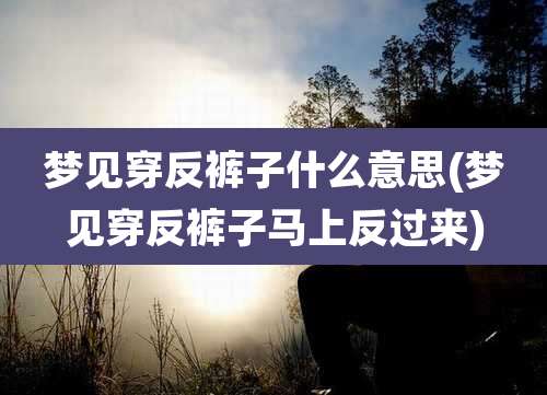 梦见穿反裤子什么意思(梦见穿反裤子马上反过来)