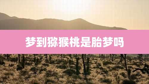 梦到猕猴桃是胎梦吗