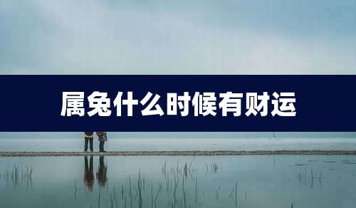 属兔什么时候有财运