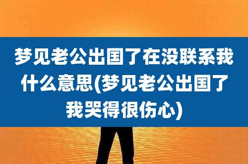 梦见老公出国了在没联系我什么意思(梦见老公出国了我哭得很伤心)