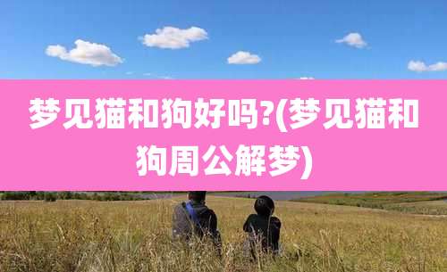 梦见猫和狗好吗?(梦见猫和狗周公解梦)