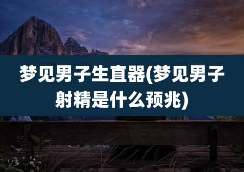 梦见男子生直器(梦见男子***是什么预兆)