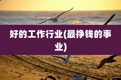 好的工作行业(最挣钱的事业)