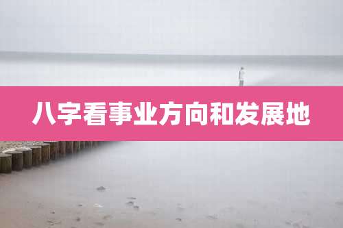 八字看事业方向和发展地