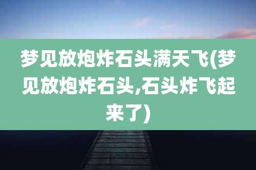 梦见放炮炸石头满天飞(梦见放炮炸石头,石头炸飞起来了)