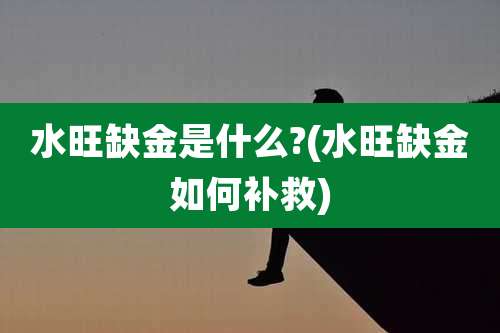 水旺缺金是什么?(水旺缺金如何补救)