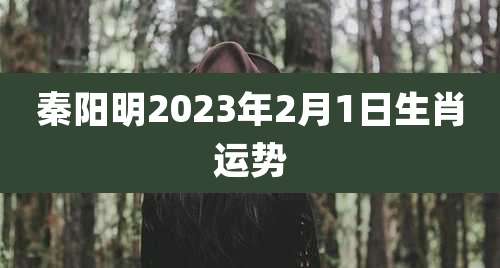 秦阳明2023年2月1日生肖运势