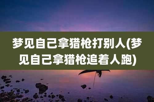 梦见自己拿猎枪打别人(梦见自己拿猎枪追着人跑)