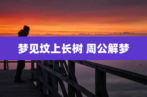 梦见坟上长树 周公解梦